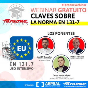 Norma EN131-7, webinar de Faraone